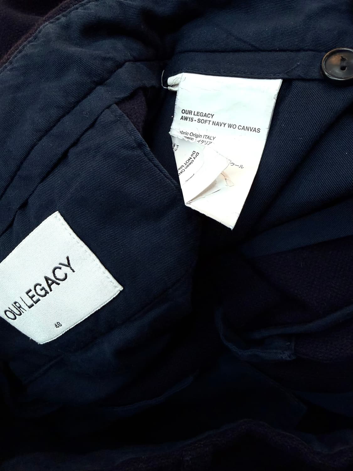 48/ 아워레가시 소프트 네이비 Canvas 울팬츠 상품이미지9