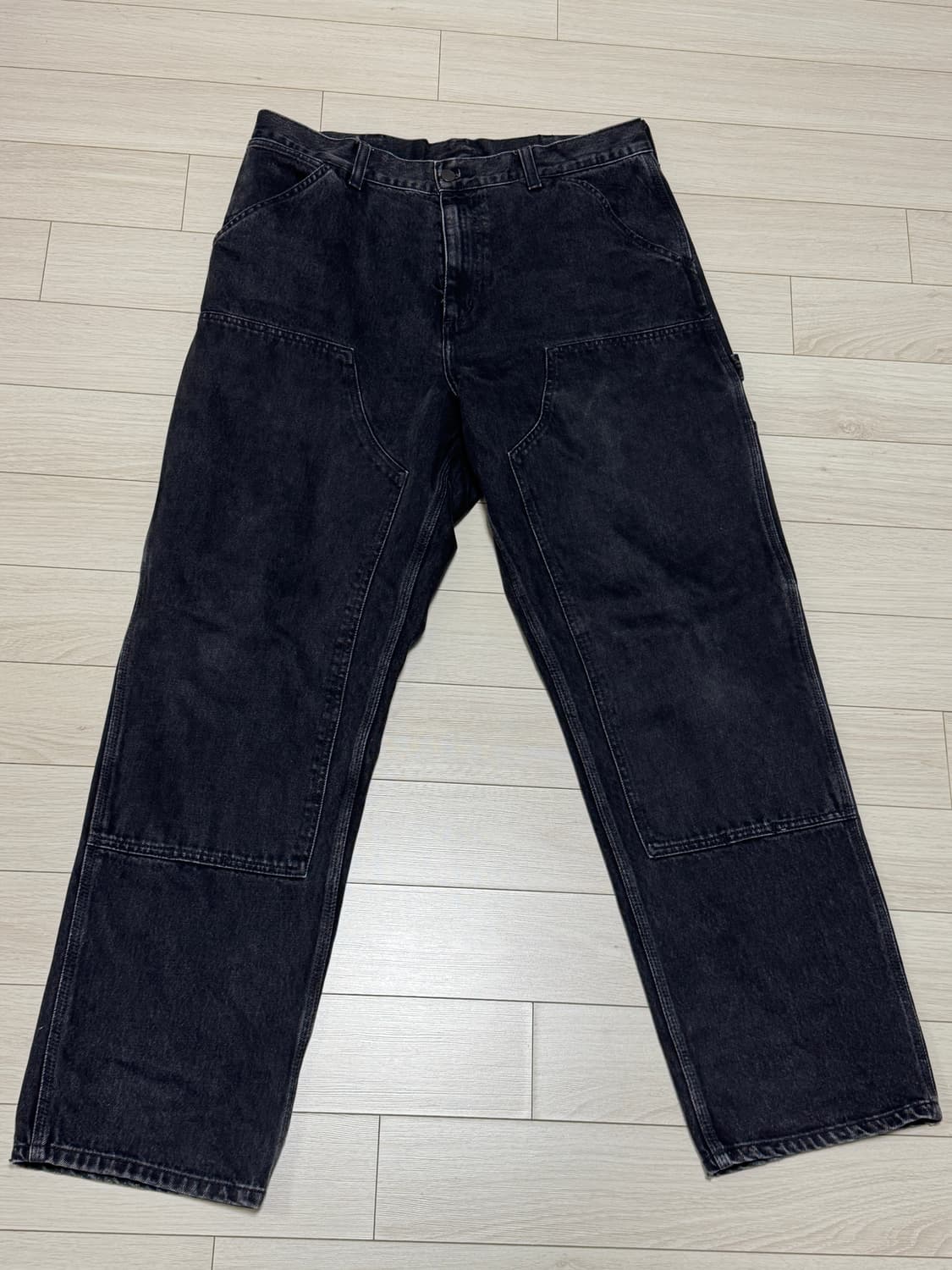 칼하트윕 블랙 워시드 더블니 34x32 상품이미지1