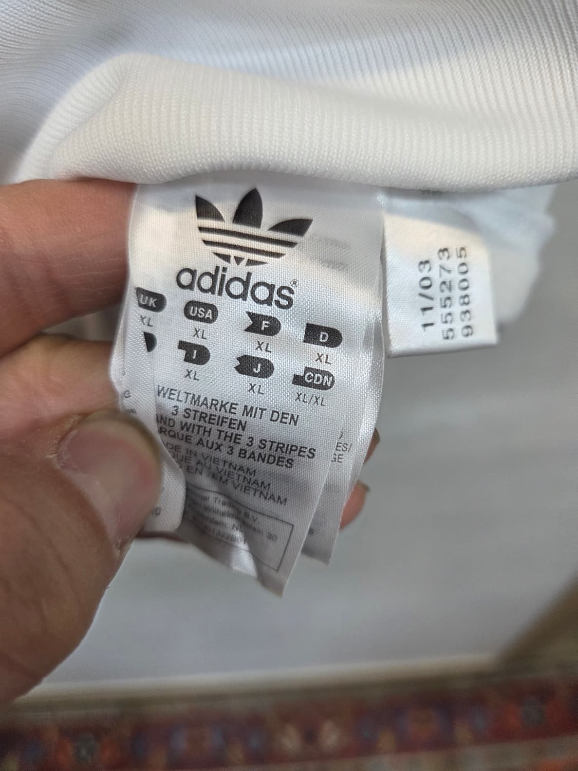 아디다스 빅트레포일 트랙탑 져지 화이트골드 xl 상품이미지4