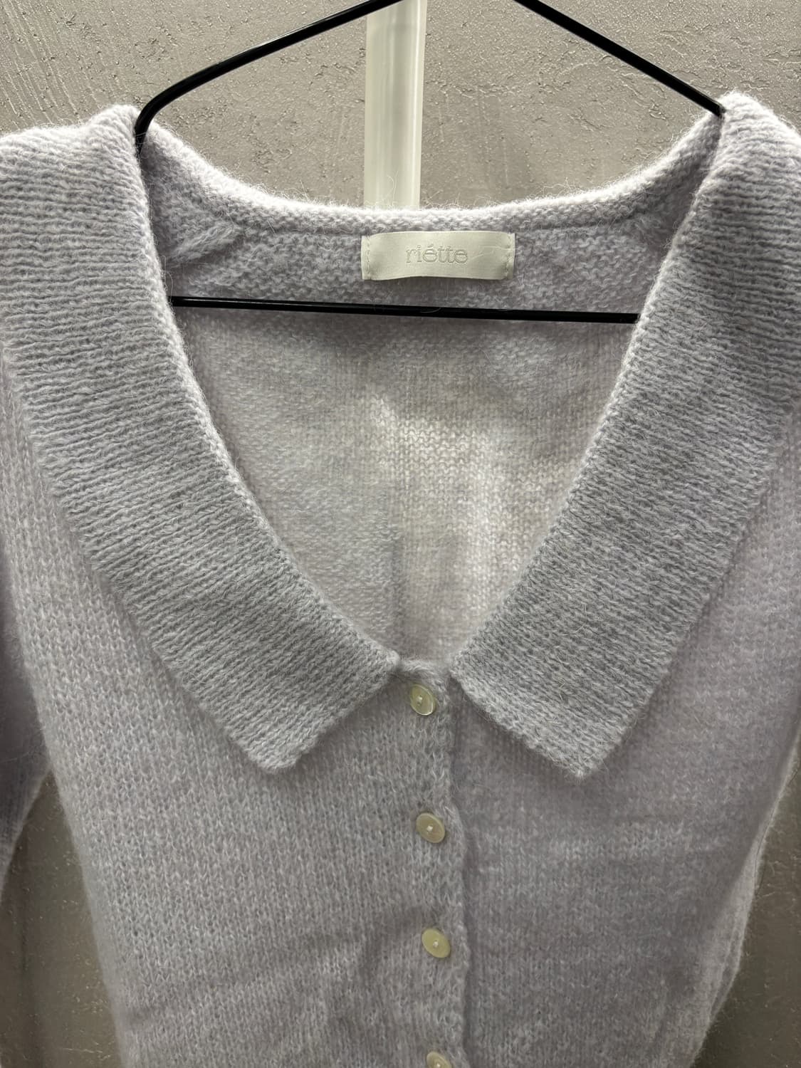 riette 리에뜨 라벤더 알파카 크롭 가디건 상품이미지3