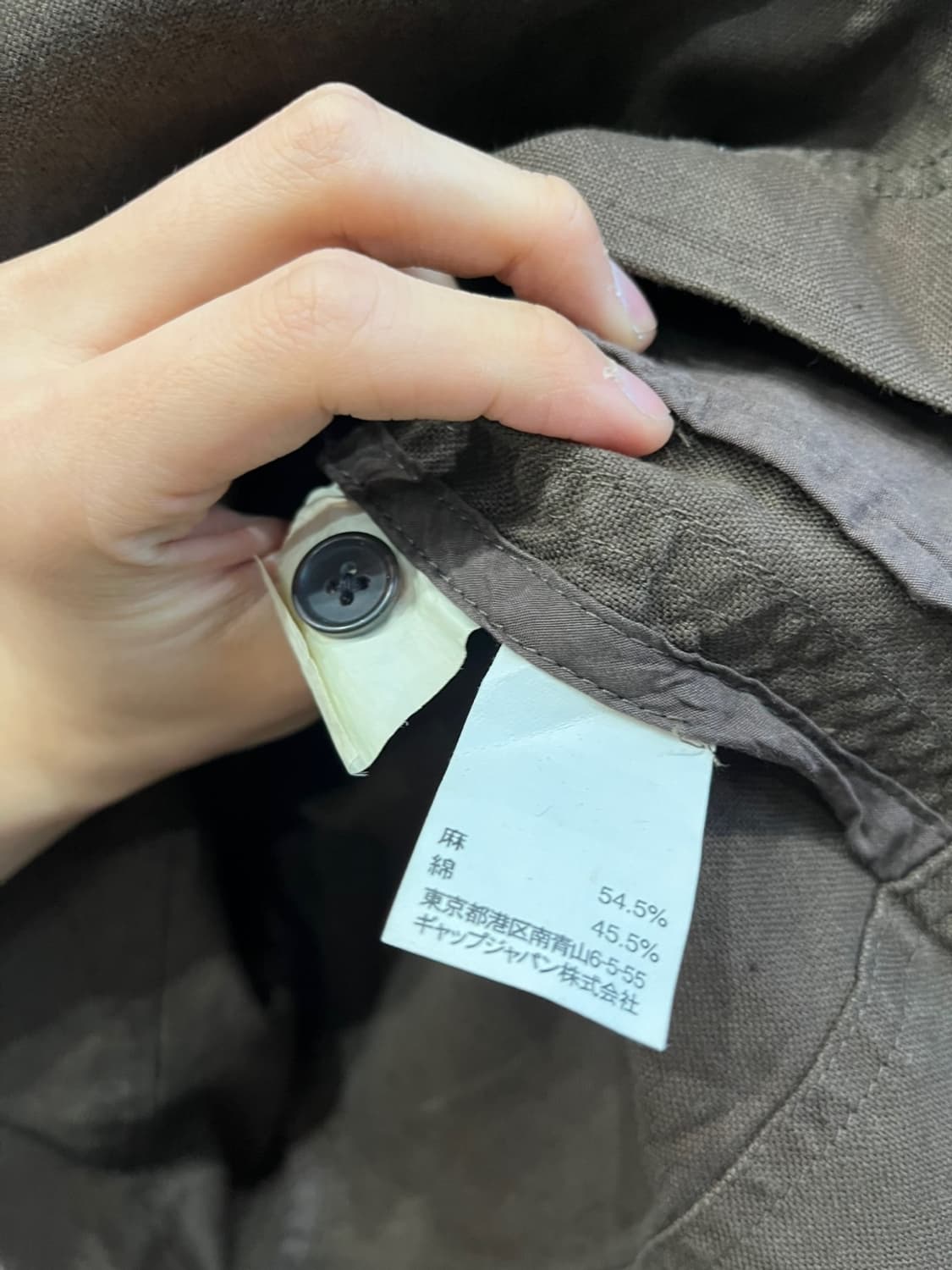 GAP 갭 린넨 블렌드 블루종 자켓 브라운 상품이미지6