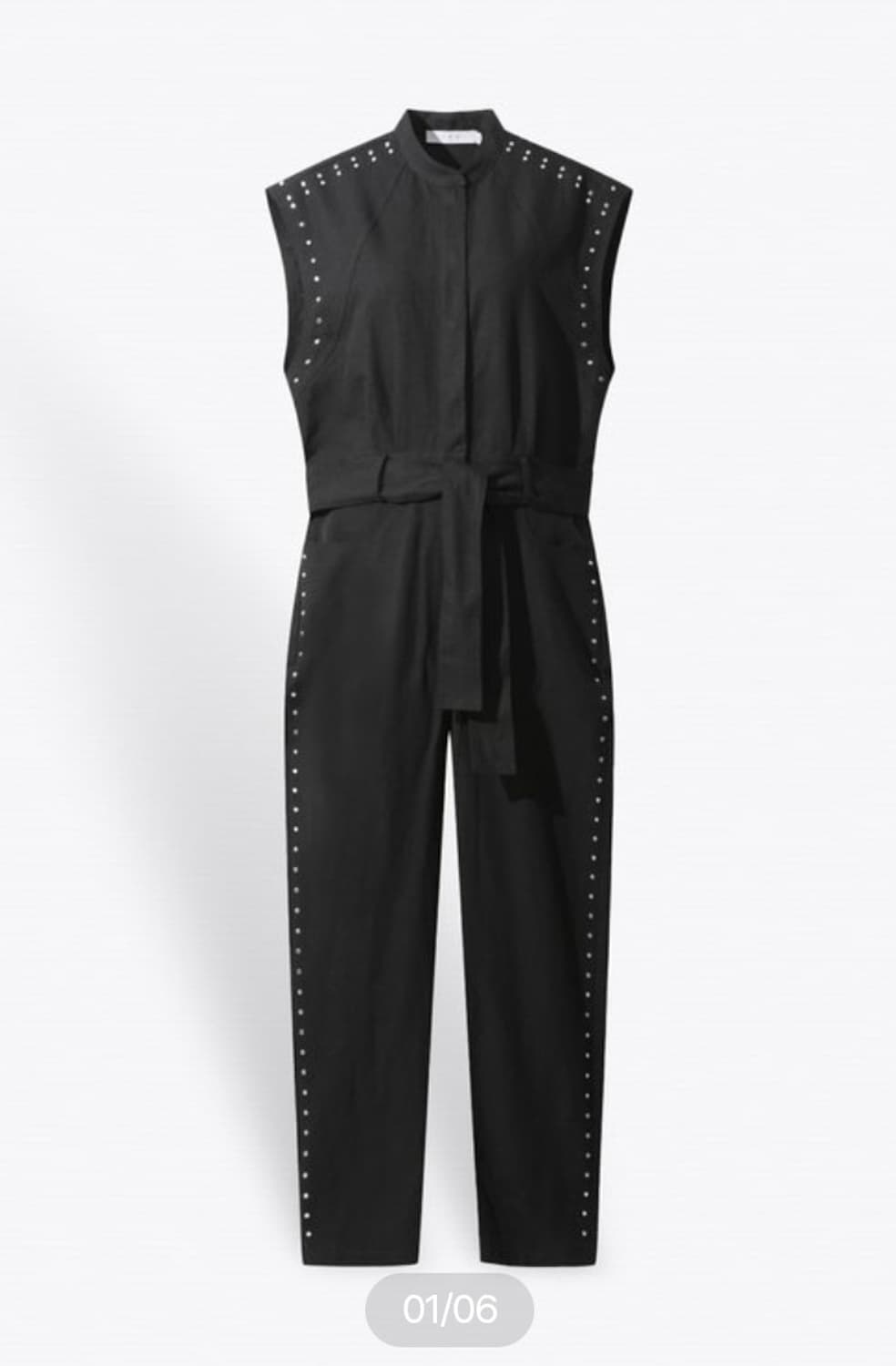 이로 2023 스터드 디테일 벨티드 점프수트 34사이즈(택달린 새제품) 상품이미지1