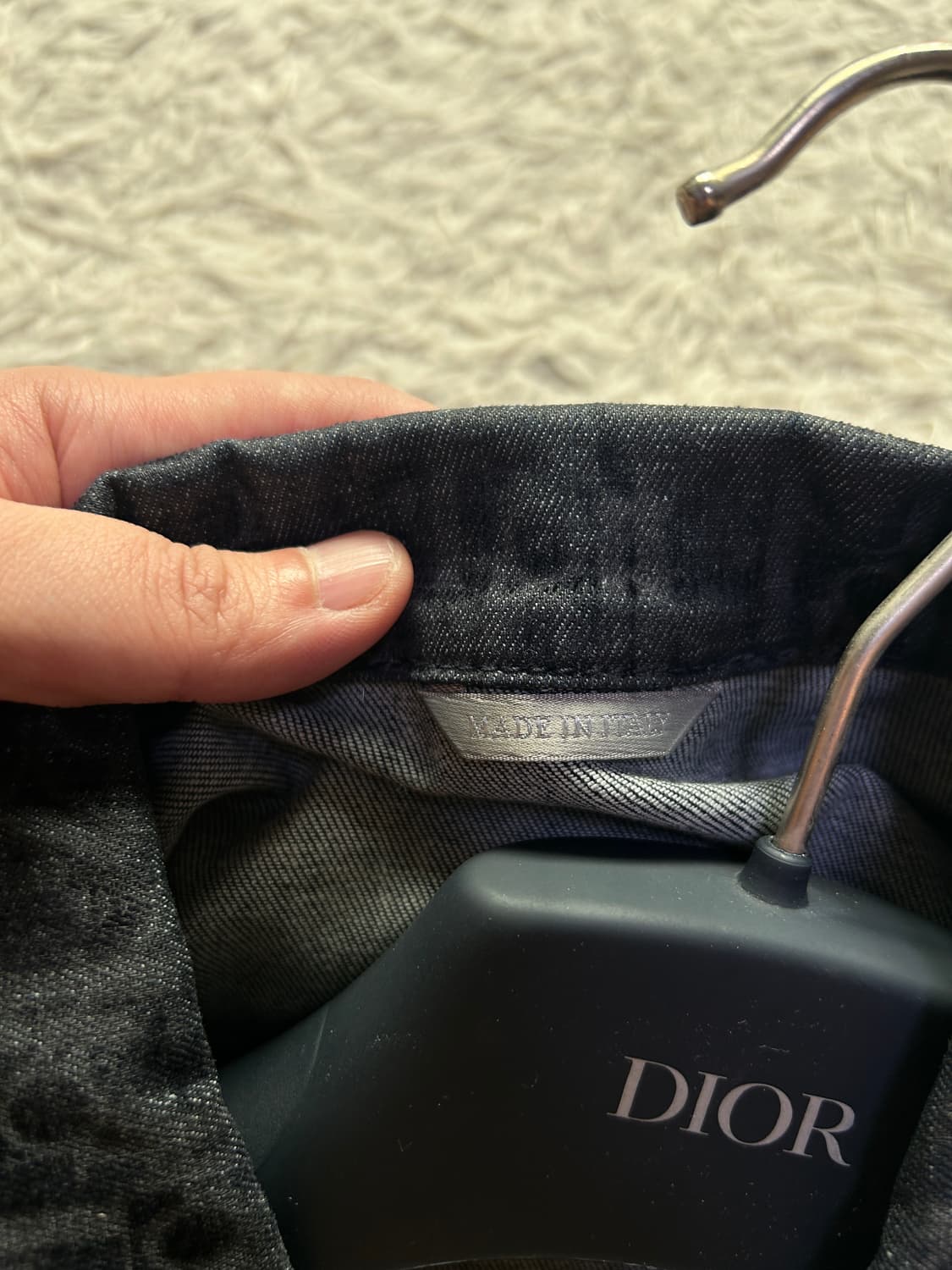 [52size] 디올 오블리크 벨뱃 데님 셔츠 자켓 상품이미지2