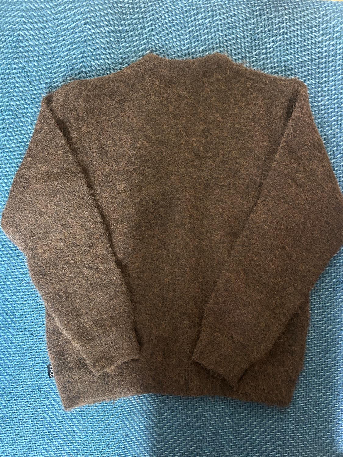 헤어리 니트 가디건 브라운 상품이미지2