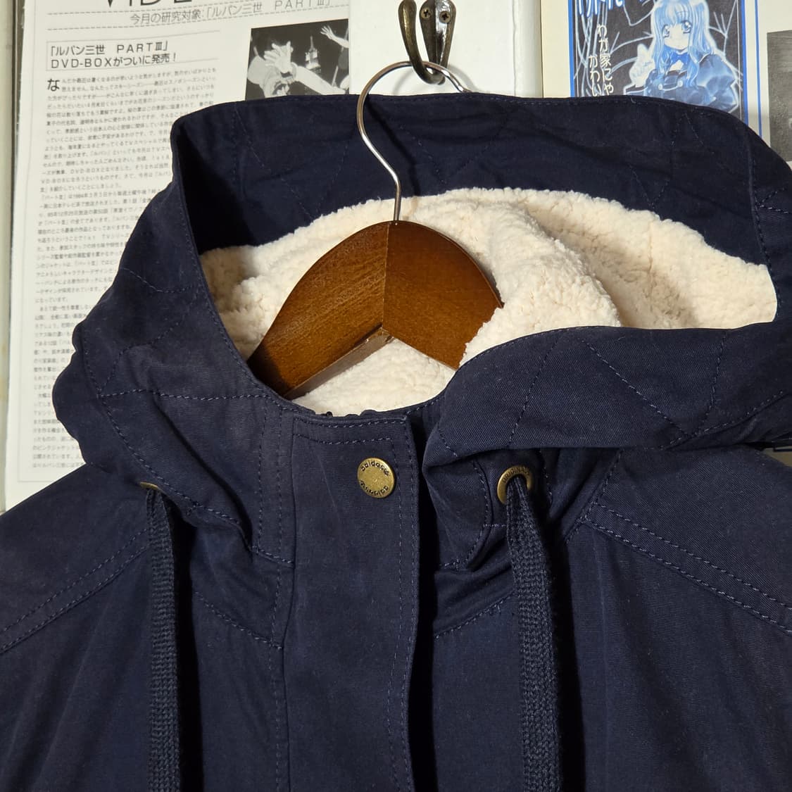 아디다스 네이비 코튼 양털 야상 점퍼 상품이미지3