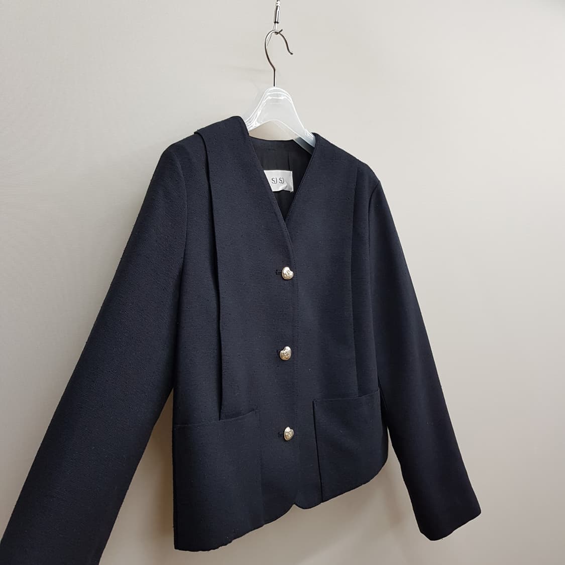 한섬 sjsj 2022 실크 노카라 자켓 76-90-155사이즈 상품이미지3