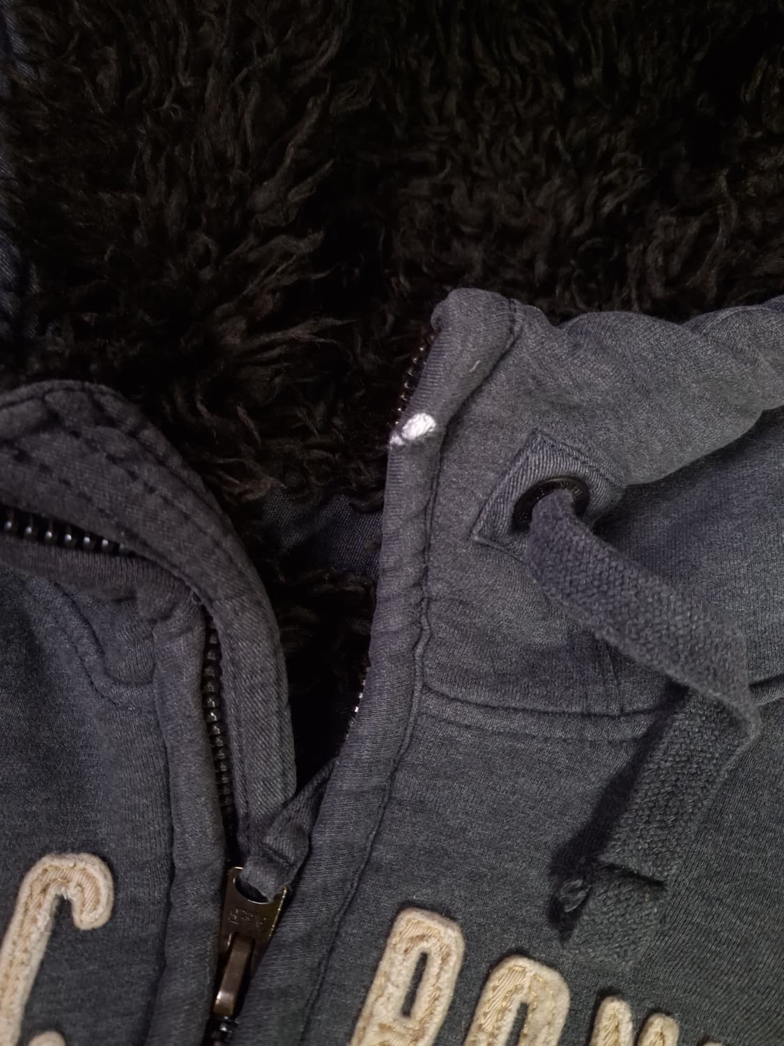 오리지날 아베크롬비 양털 울프죠 후드 집업 상품이미지4