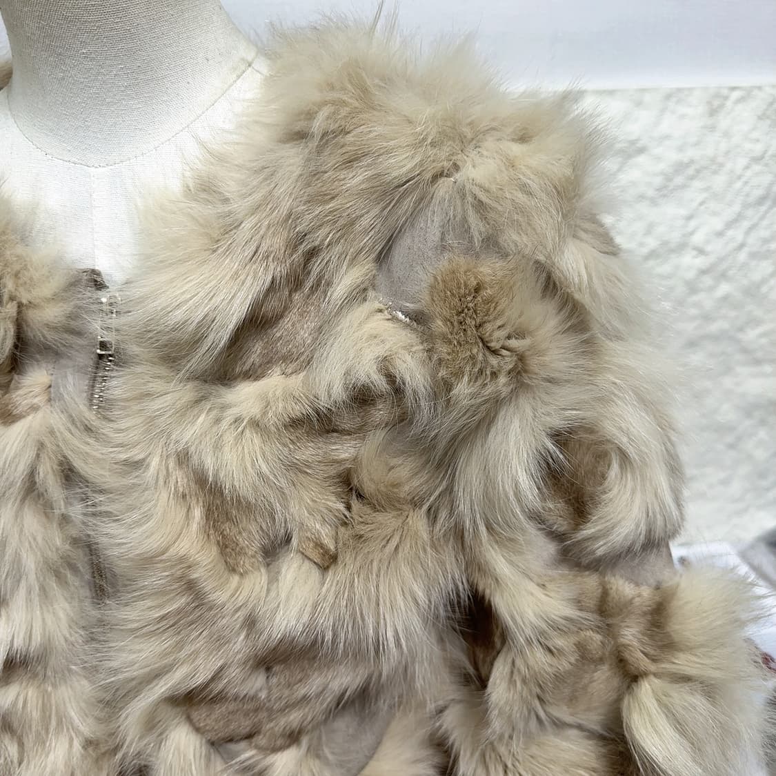 빈티지 ONLY 여우털 되지가죽자켓 상품이미지4