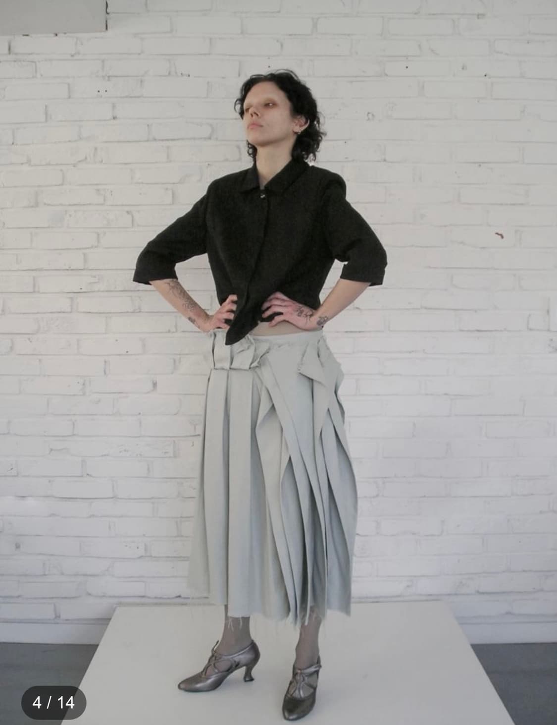 2025 Offbeat pleats skirt - mint 2size 상품이미지1
