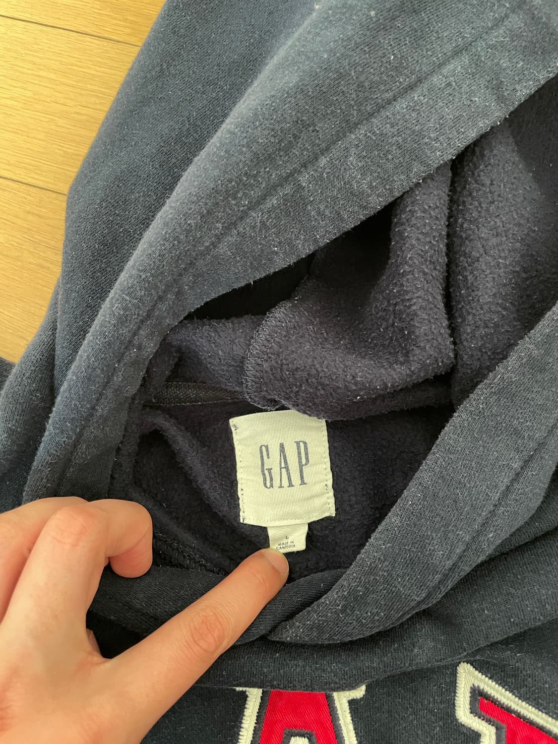 L GAP 후드티 네이비 상품이미지4