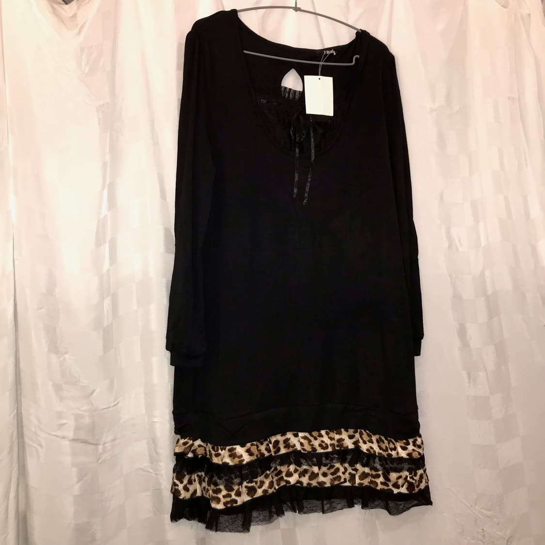 JPN Vintage 고스 고딕 공겜여주 레오파드 원피스 상품이미지3