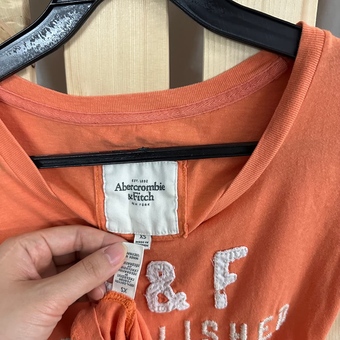 (XS) 아베크롬비 반팔티 오렌지 A&F 상품이미지4