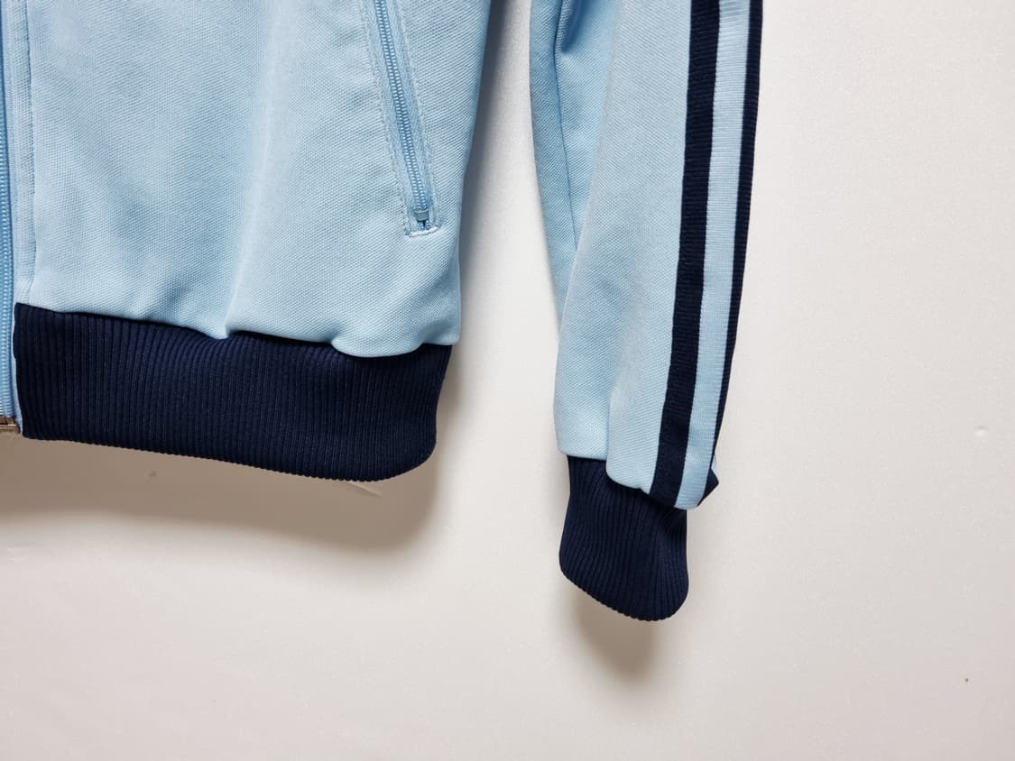 남성 빈티지 아디다스 구 베켄바우어 스카이블루 하늘색 소라색 트랙탑 져지 상품이미지3