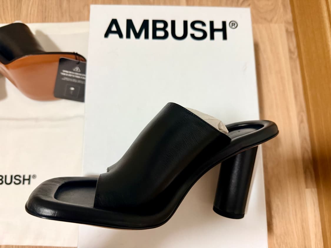 Ambush 스퀘어토 레더 뮬 힐 36사이즈 (230) 상품이미지2