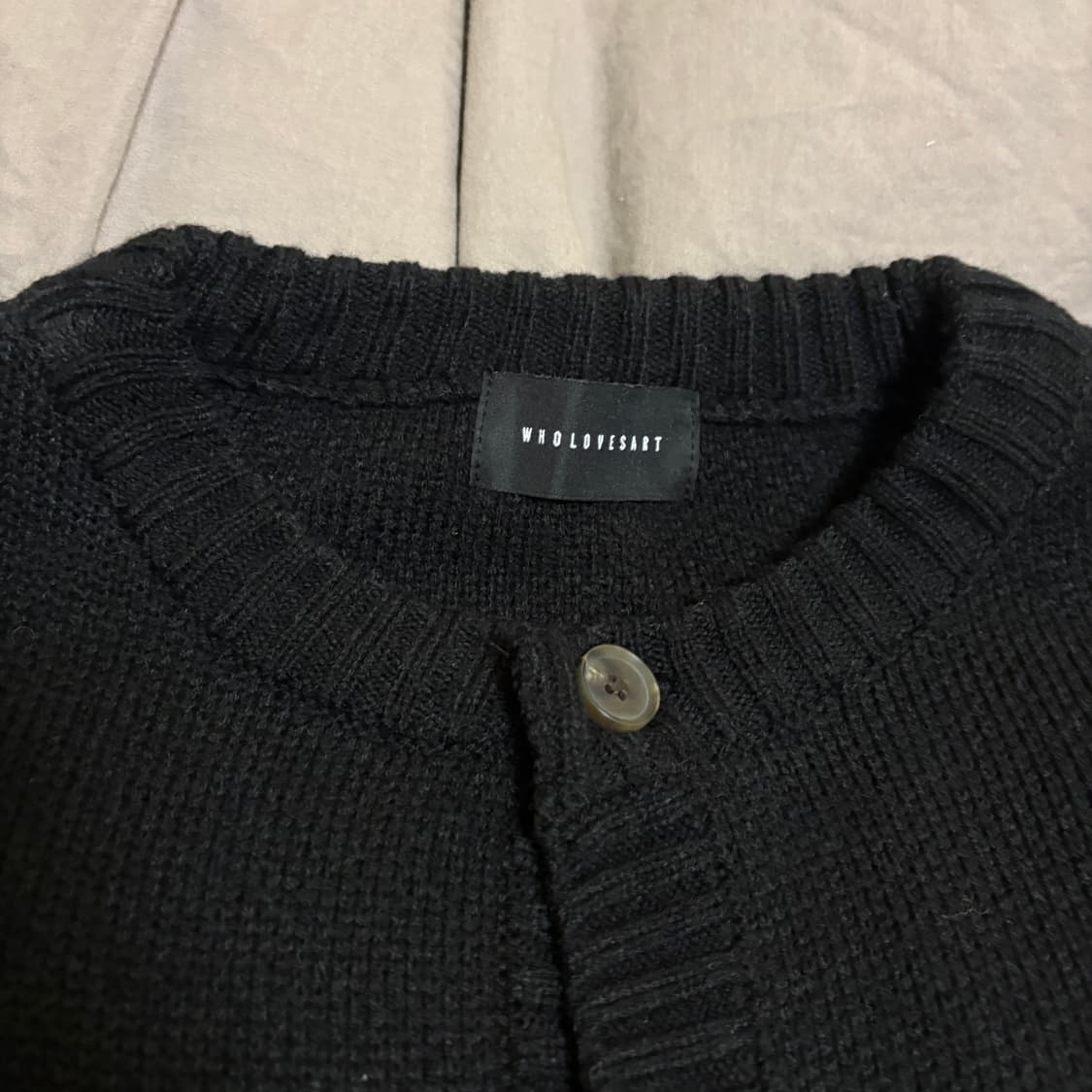 후러브스아트 세미 크롭 니트 라운드 가디건 M 상품이미지2