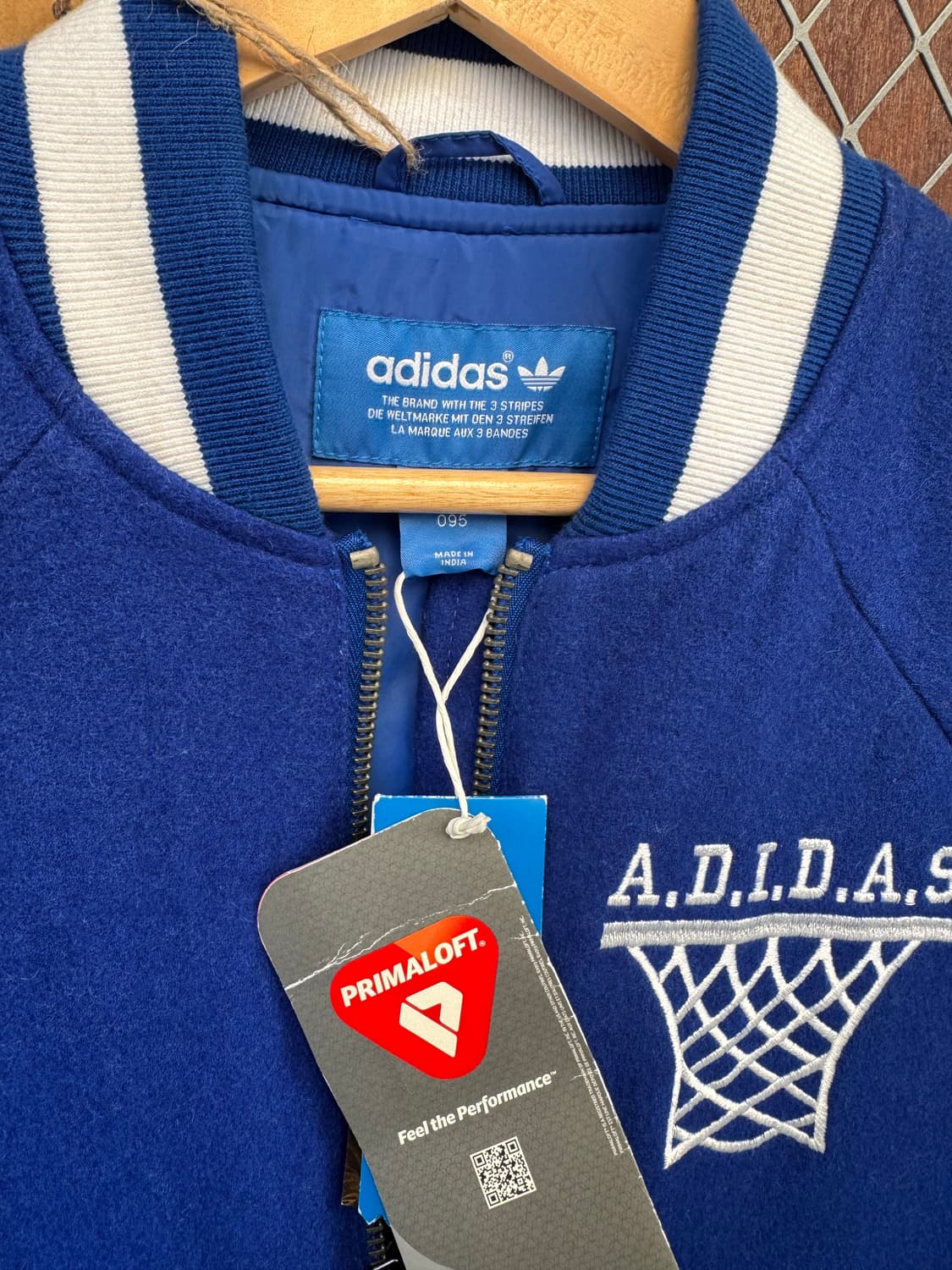 아디다스 스트리트 바시티 울 집업 점퍼 자켓 M 새상품 상품이미지4