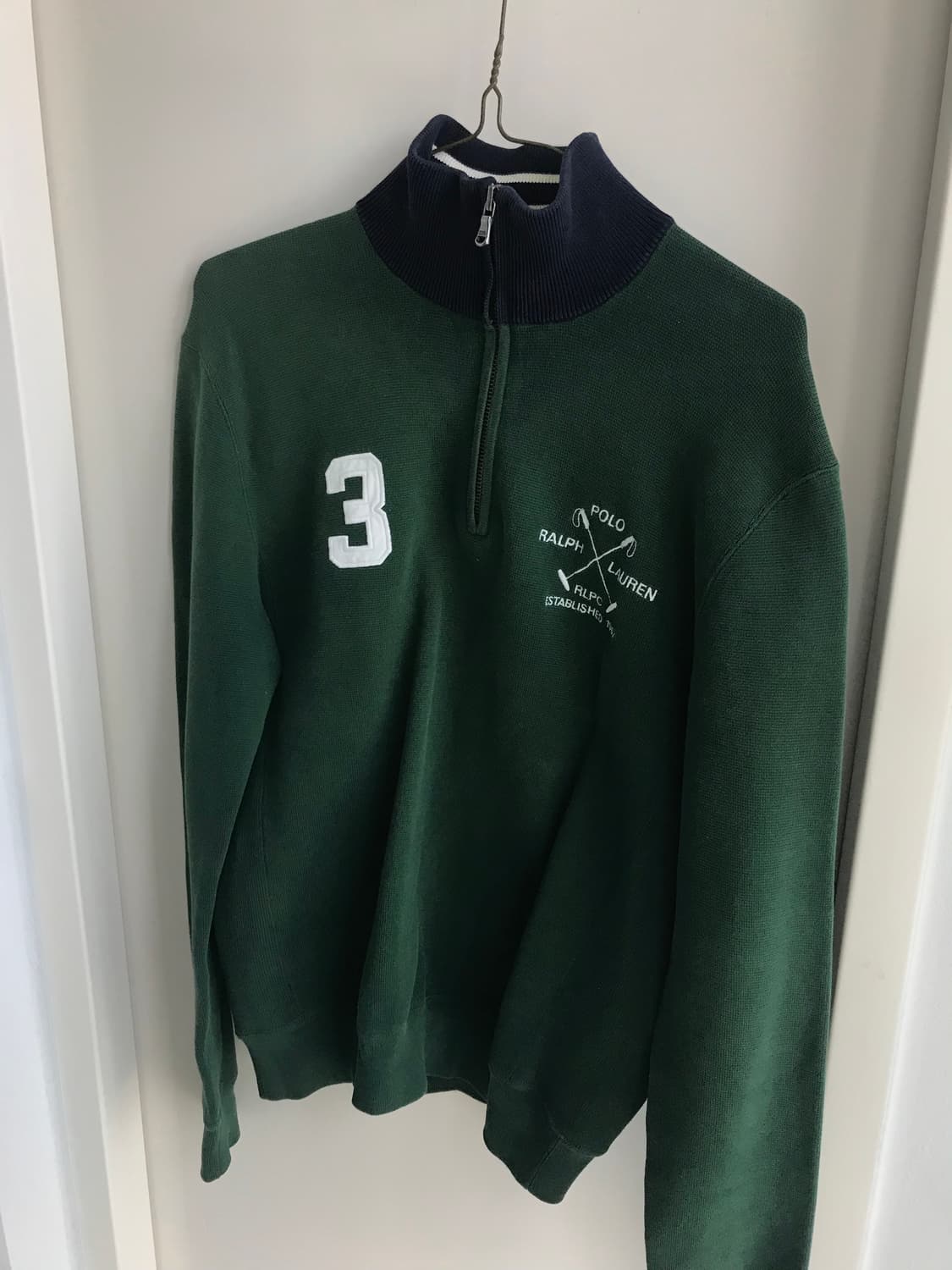 폴로 랄프로렌 그린 카라 반집업 M 상품이미지2