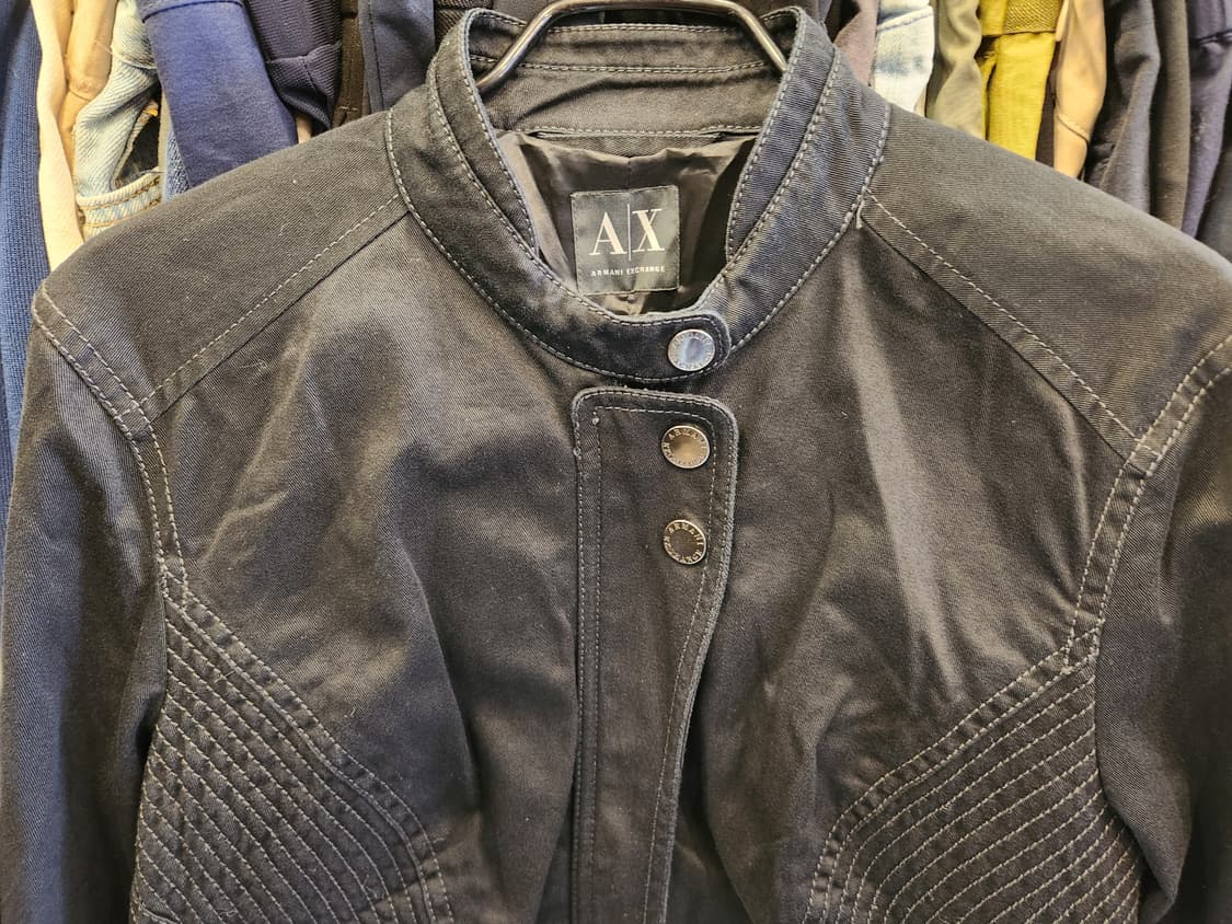 아르마니익스체인지 블랙 바이커자켓 상품이미지3
