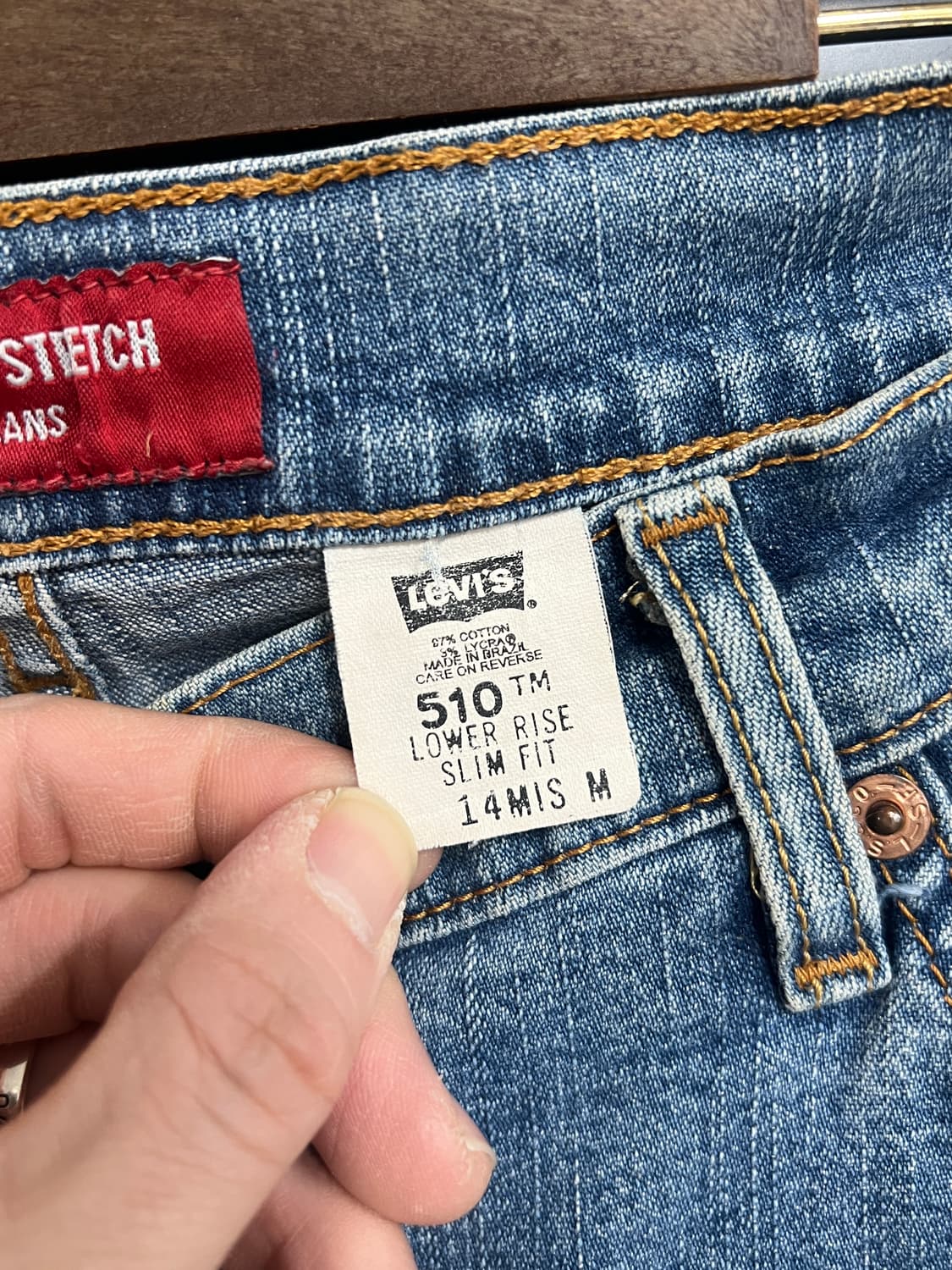 90s Levis 리바이스 510 클래식 슬림 스트레치 데님 팬츠 상품이미지7