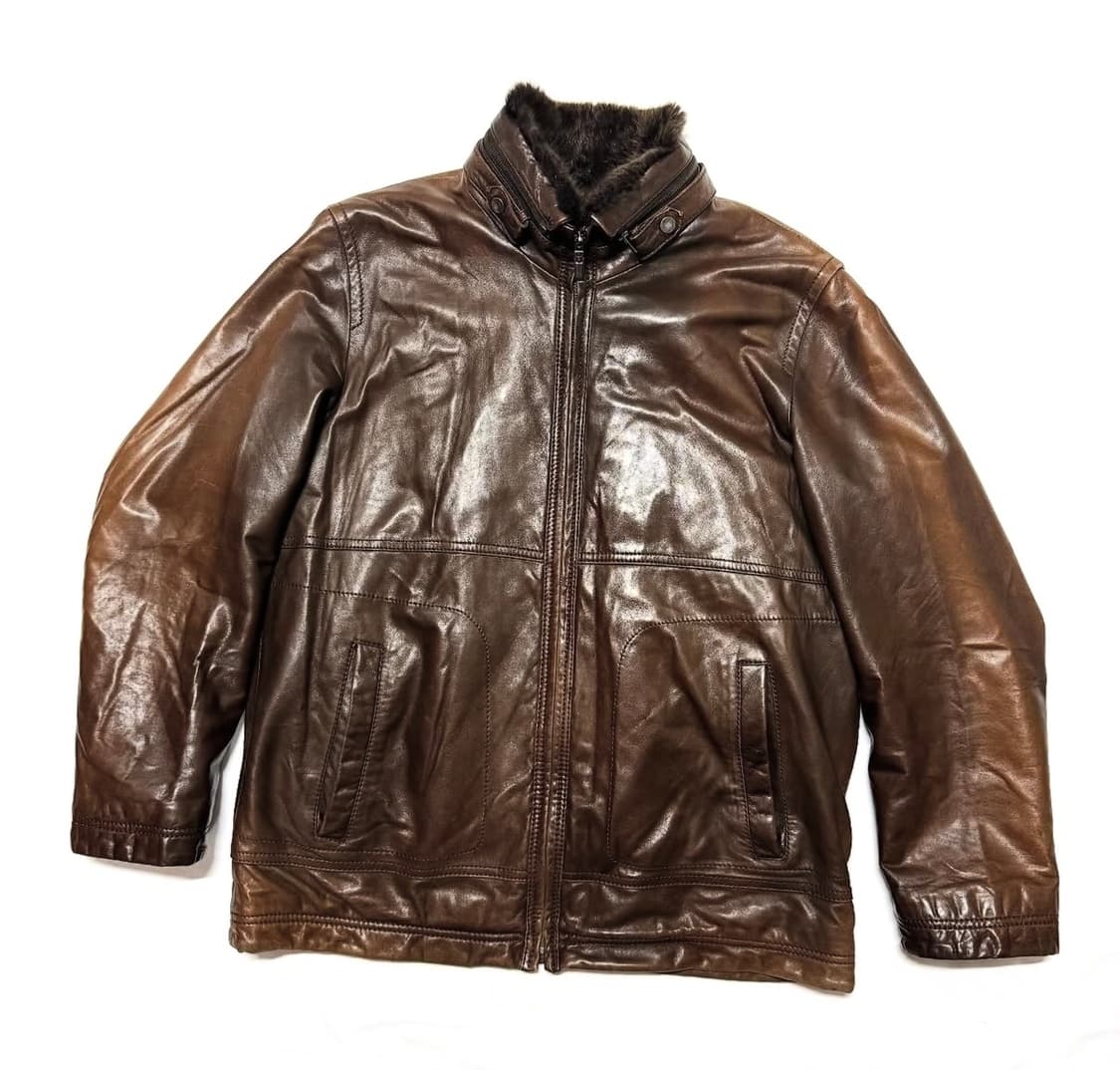 갤럭시 제일모직 - 리얼 퍼 레더 자켓 상품이미지1