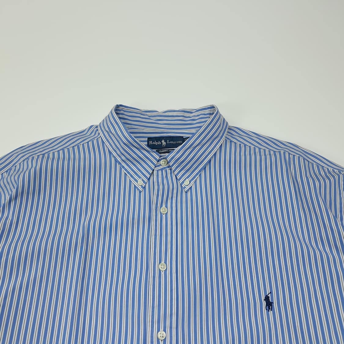 CL295 4XL 폴로 00s 뱅갈스트라이프 블루 셔츠 남방 상품이미지2