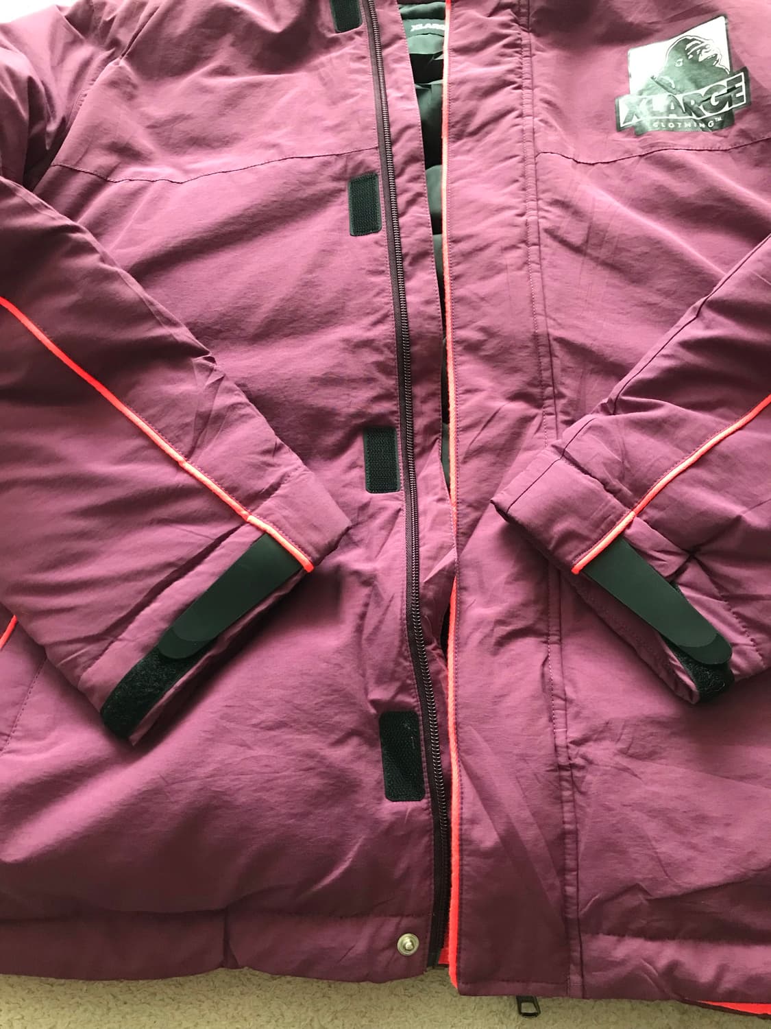 XLARGE 퍼플및오렌지 덕다운 패딩 상품이미지4