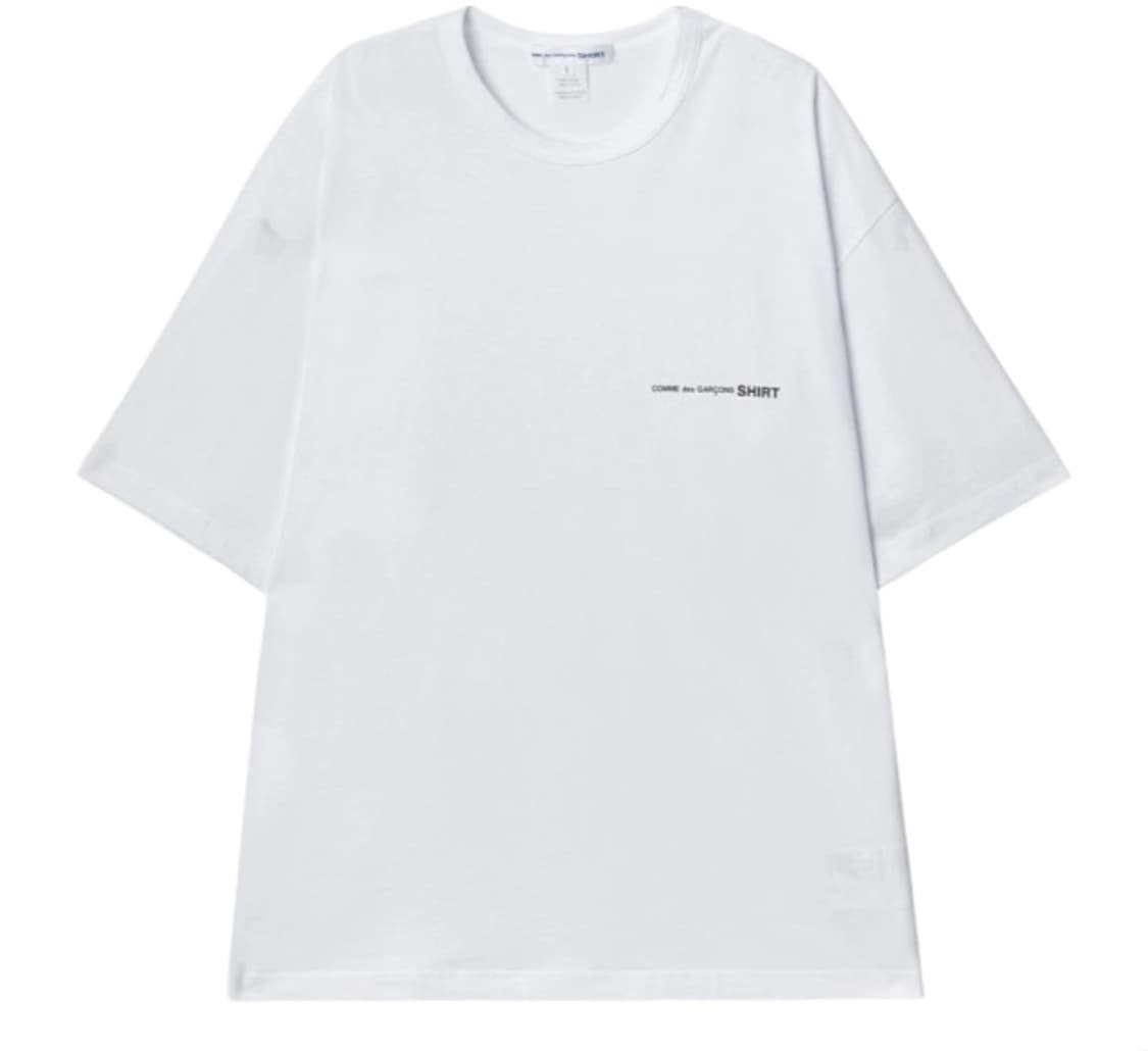 꼼데가르송 셔츠 화이트 오버사이즈 반팔 티셔츠 xl 상품이미지1