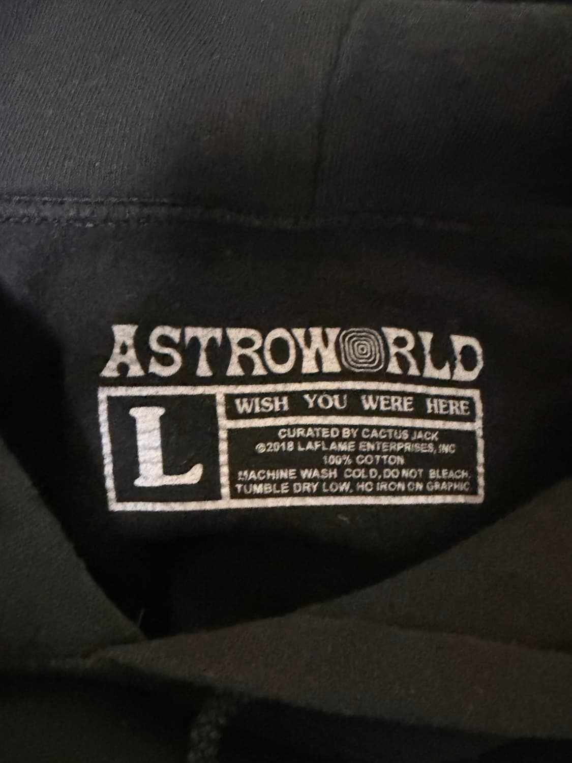 트래비스스캇 아스트로월드 후드 블랙 L 상품이미지3