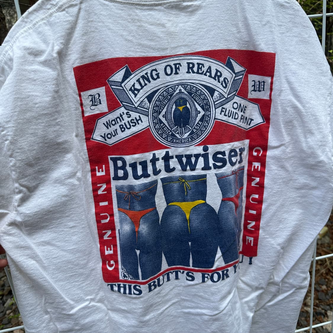 vtg budweiser parody buttwiser t shirt 상품이미지3