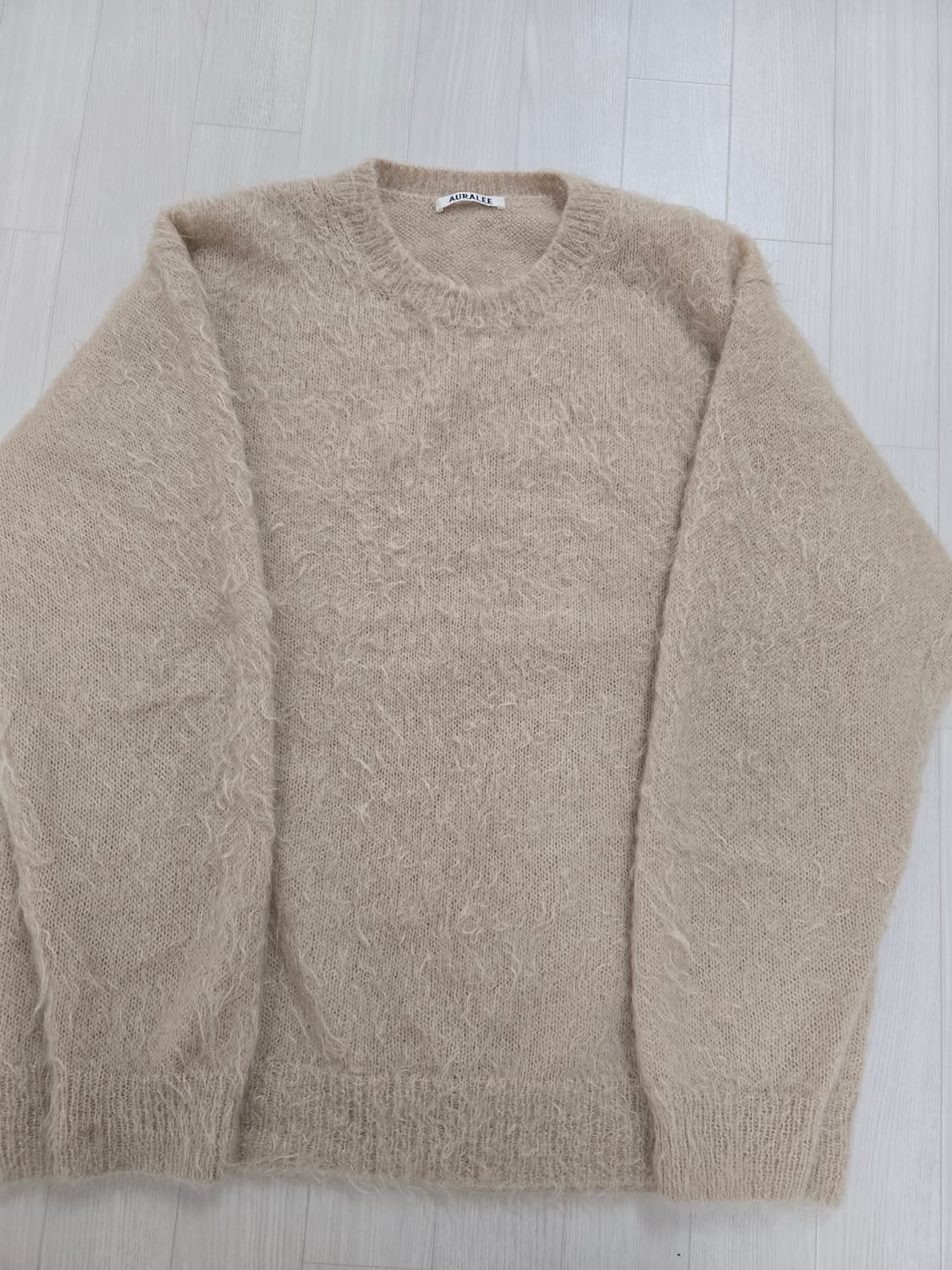 23FW 오라리 슈퍼 키드 모헤어 니트 베이지 A23AP02KM 상품이미지1