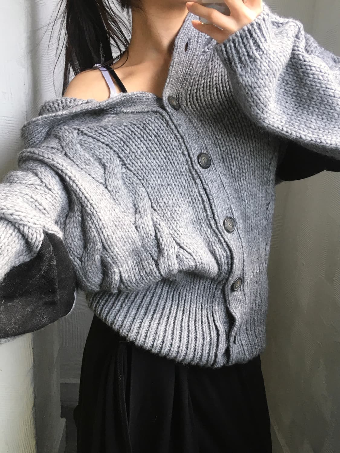 Vivienne Westwood 비비안웨스트우드 케이블 언발 후드 가디건 상품이미지2