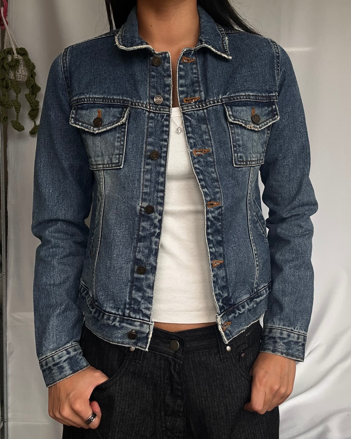 빈티지 중청 데님자켓 상품이미지3