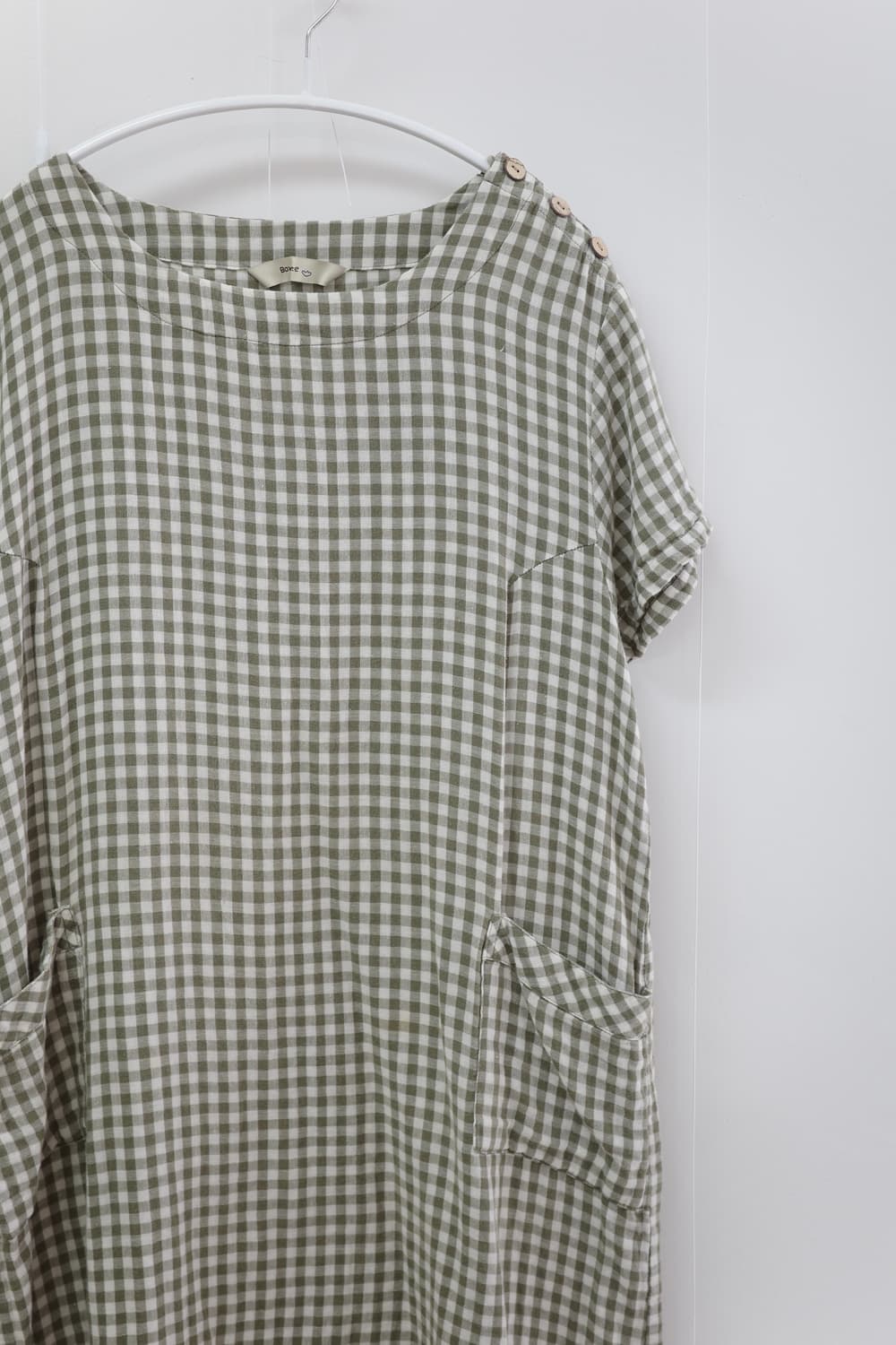 Bonte green check one-piece 상품이미지7