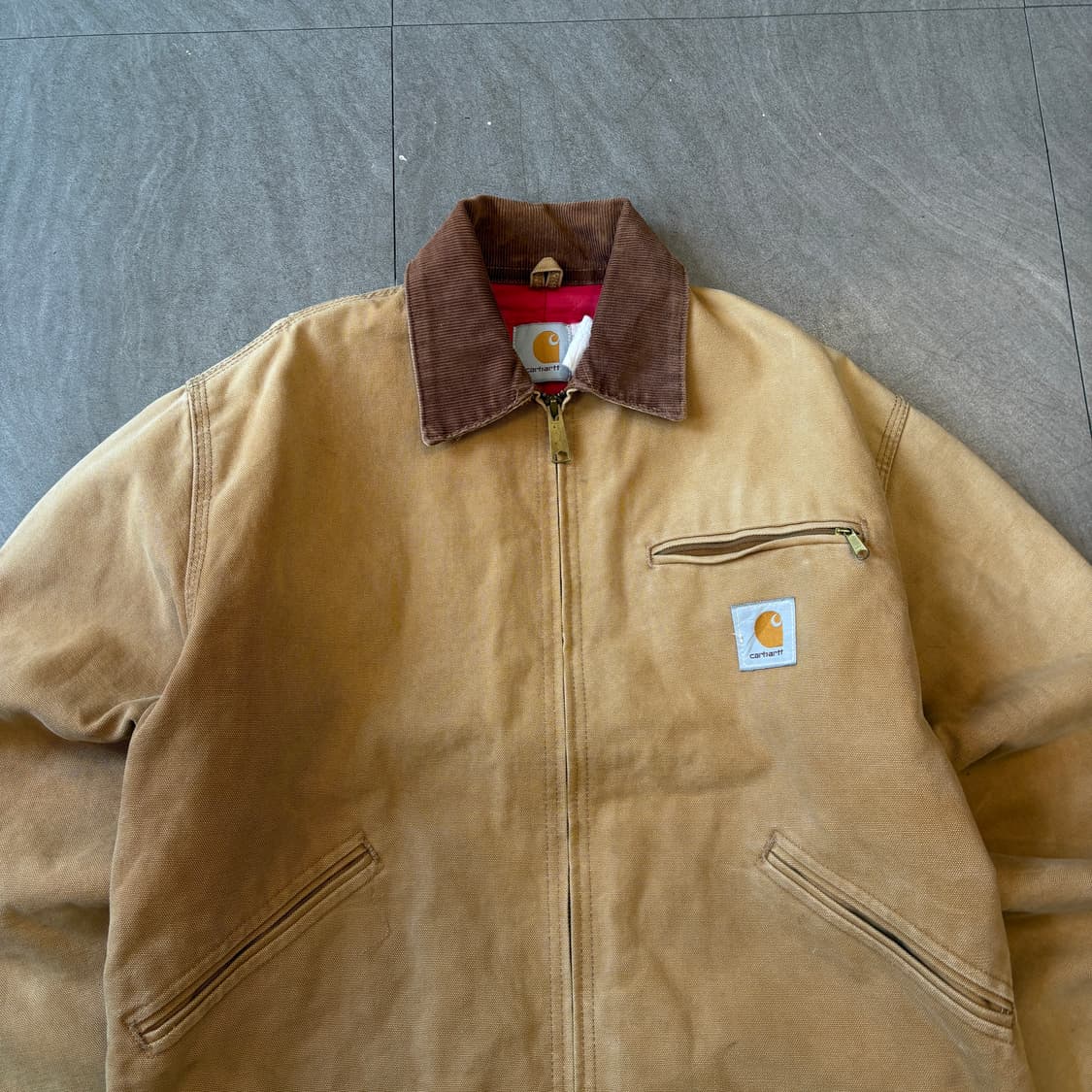 90년대 생산 칼하트 베이지 디트로이트 자켓  상품이미지3