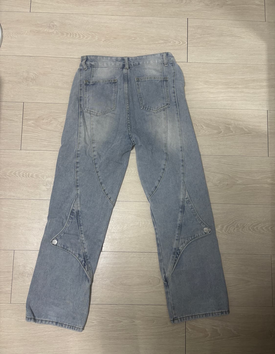 데님 디테일 일자팬츠 상품이미지2