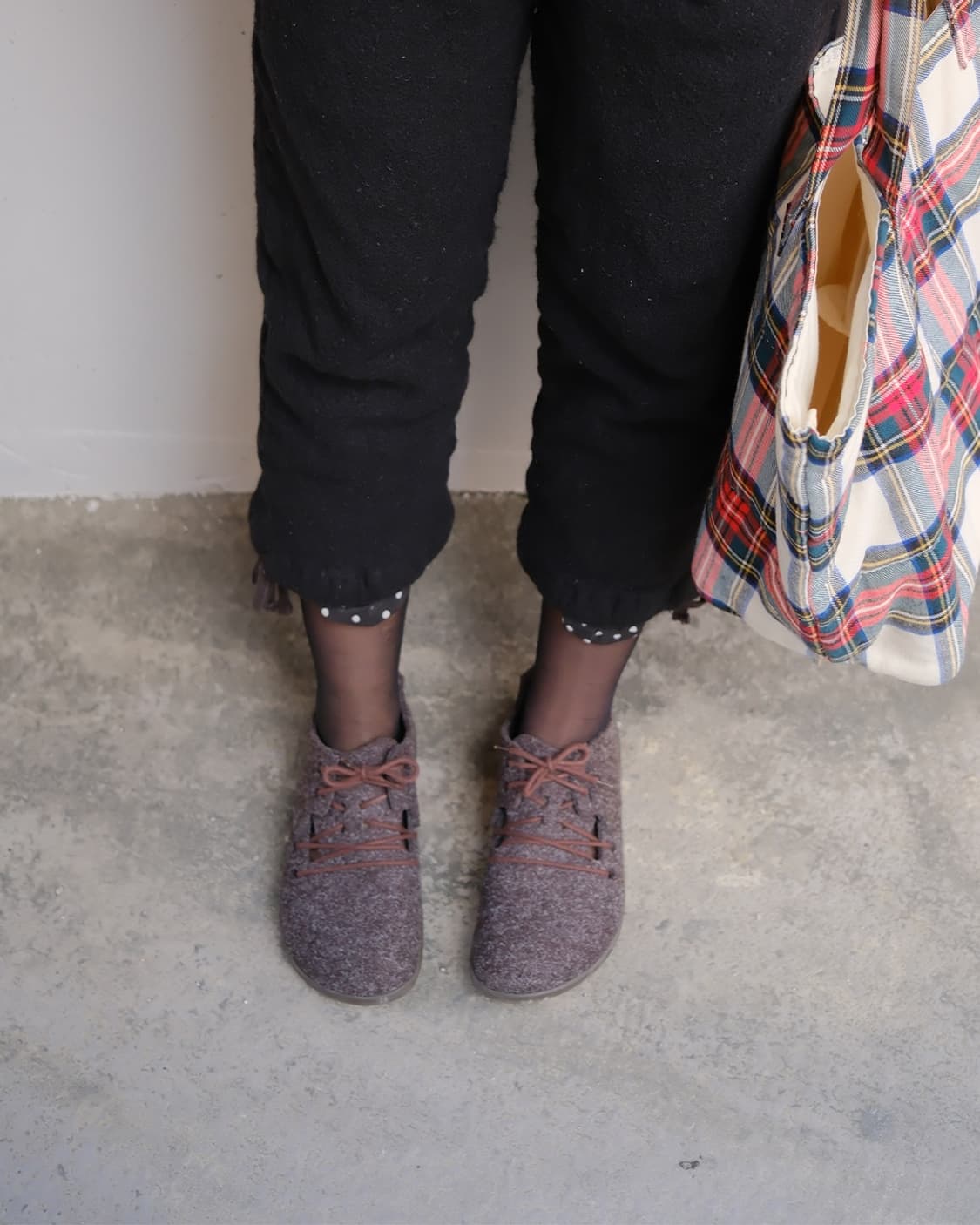 Boiled wool dot lining pants  상품이미지1