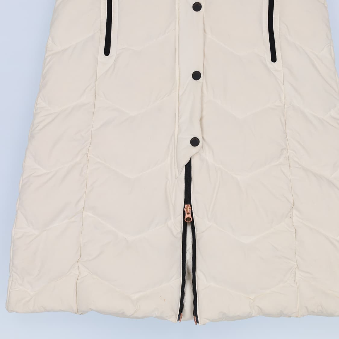 [90] 와이드앵글 골프여성 너구리털 구스다운 롱패딩 1205HR1 상품이미지6