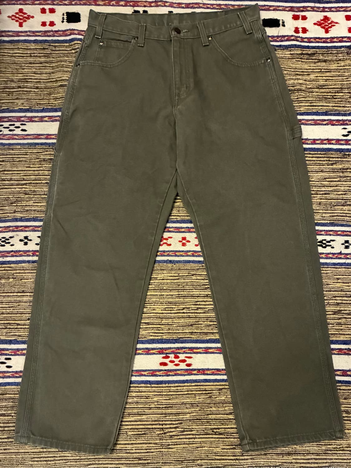 (31~32)디키즈 덕 캔버스 싱글니 카펜터 워크팬츠 카키 상품이미지2