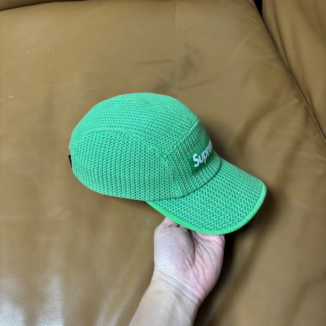 슈프림 캠프캡 모자 박스로고 스트링 메쉬 그린 상품이미지3