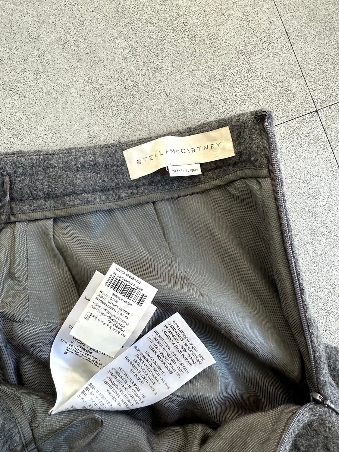 스텔라 맥카트니 비대칭 플레어 울 스커트 상품이미지5