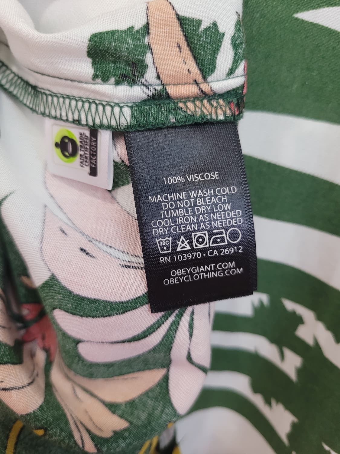 오베이 플라워 프린트 반팔 셔츠 여성용 S사이즈 55~66 상품이미지7