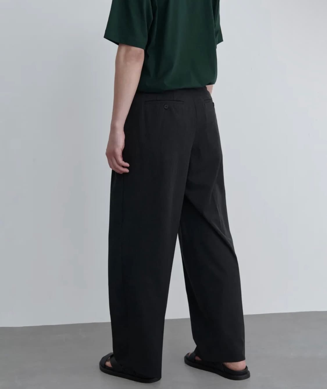 무신사 슈퍼 와이드 히든 밴딩 슬랙스[차콜 그레이] 상품이미지3