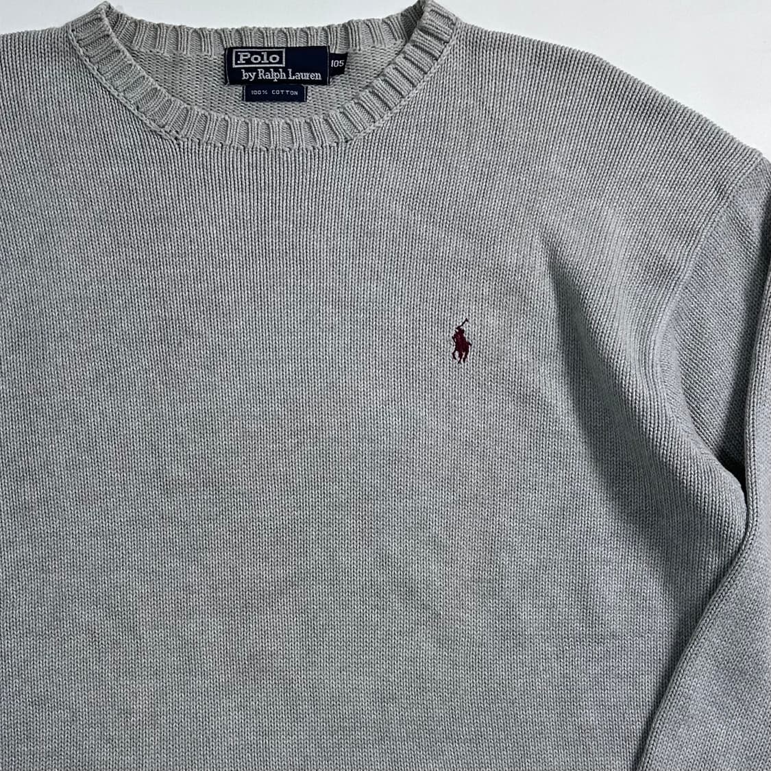 폴로 랄프로렌 그레이 코튼 니트 상품이미지3