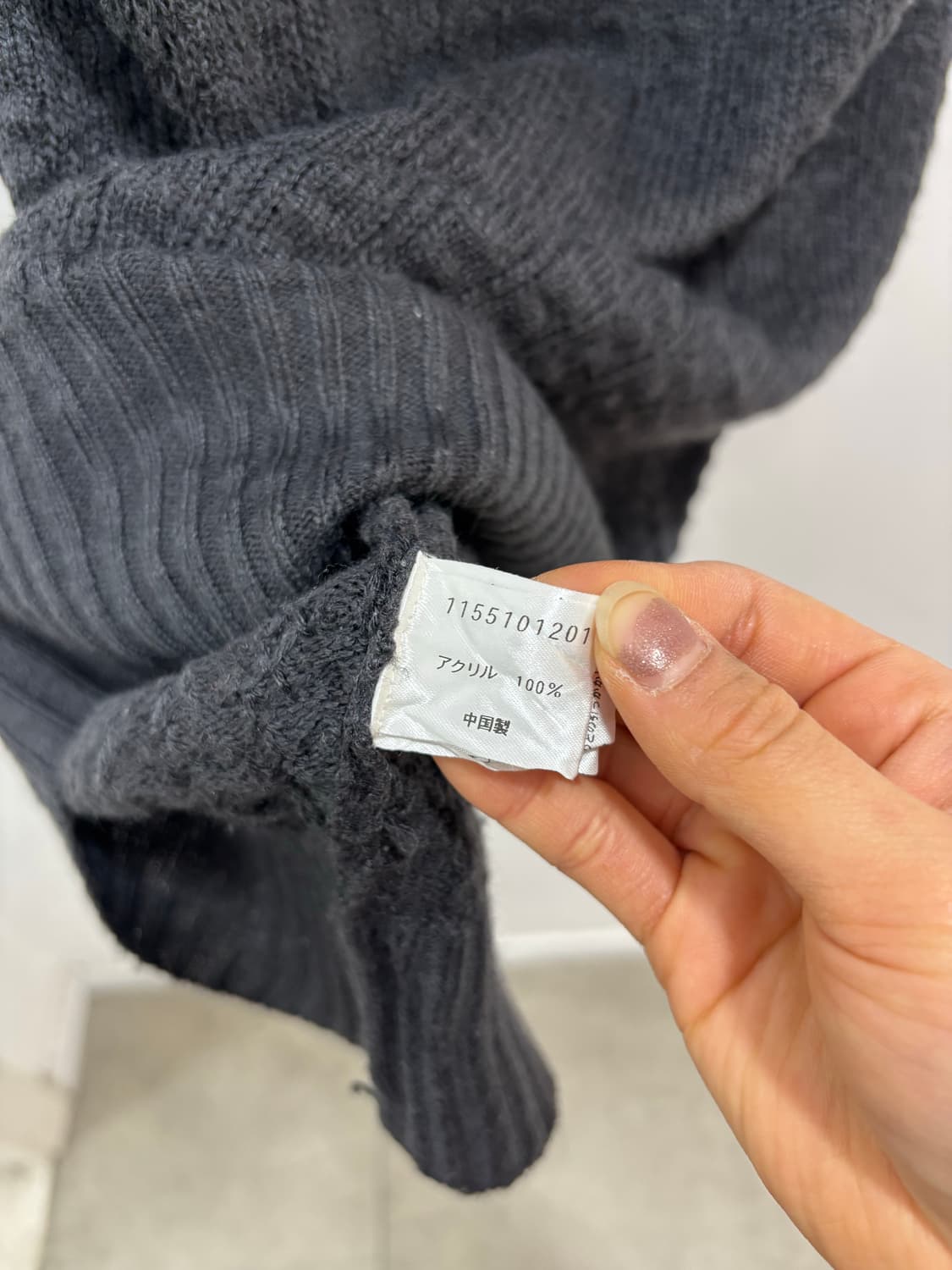 Olive des olive 차콜 퍼 후드 니트 원피스 상품이미지8