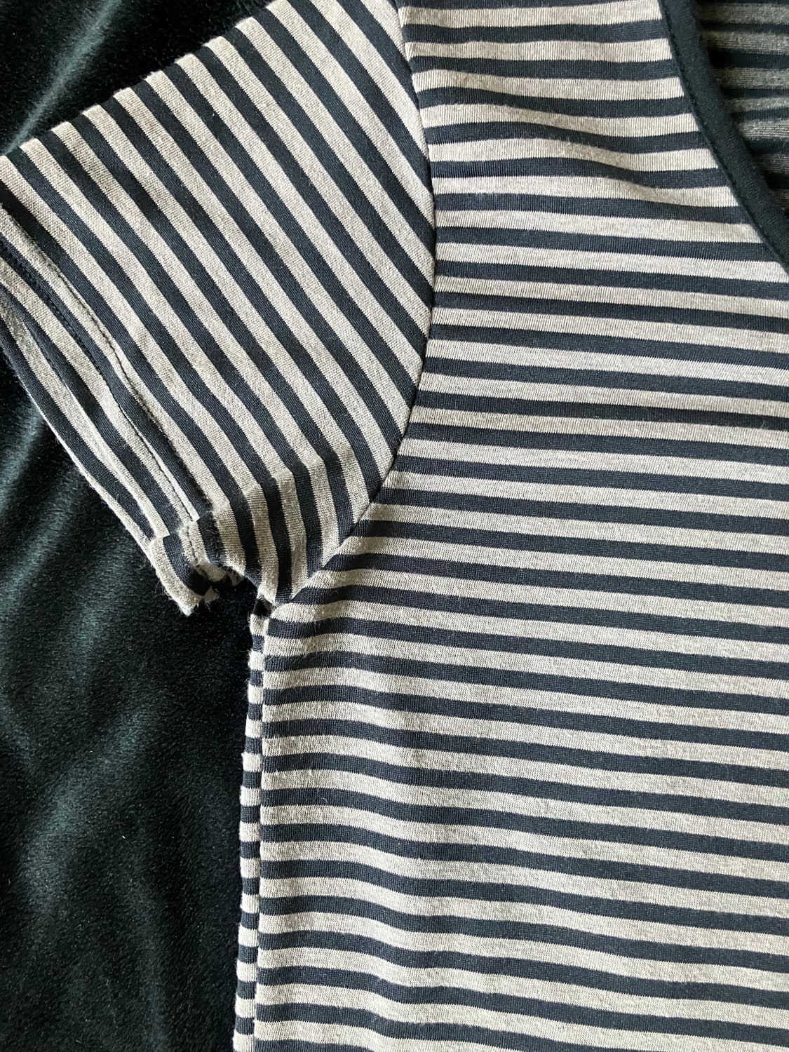 애즈온 CANDY STRIPE T / BLACK 반팔 상품이미지4