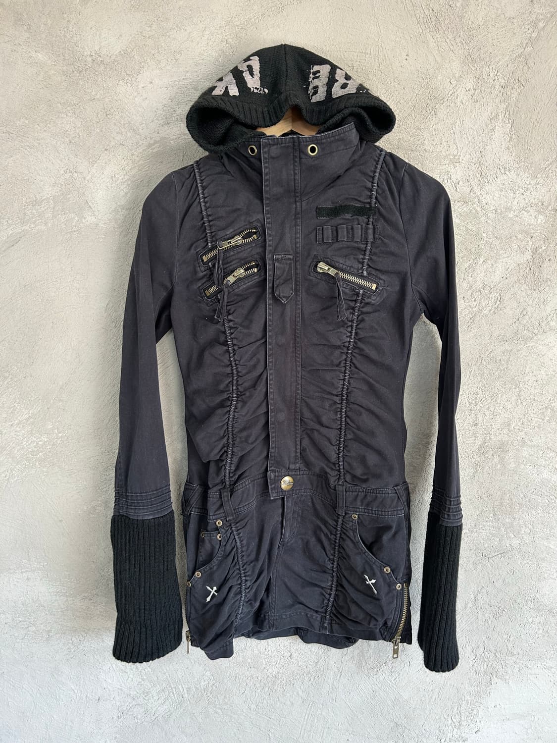 Heaven and  Earth 셔링 롱 펑크갸루 y2k 상품이미지1