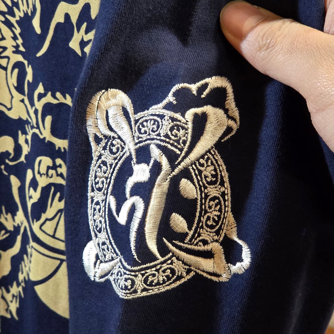 JPN 드래곤 프린팅 자수 네이비 롱슬리브 상품이미지6