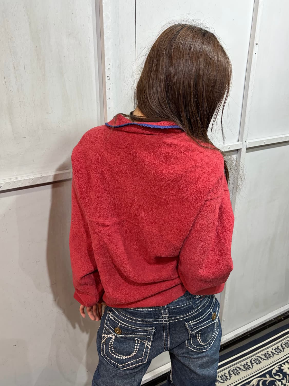 PATAGONIA red fleece half zip-up 상품이미지3