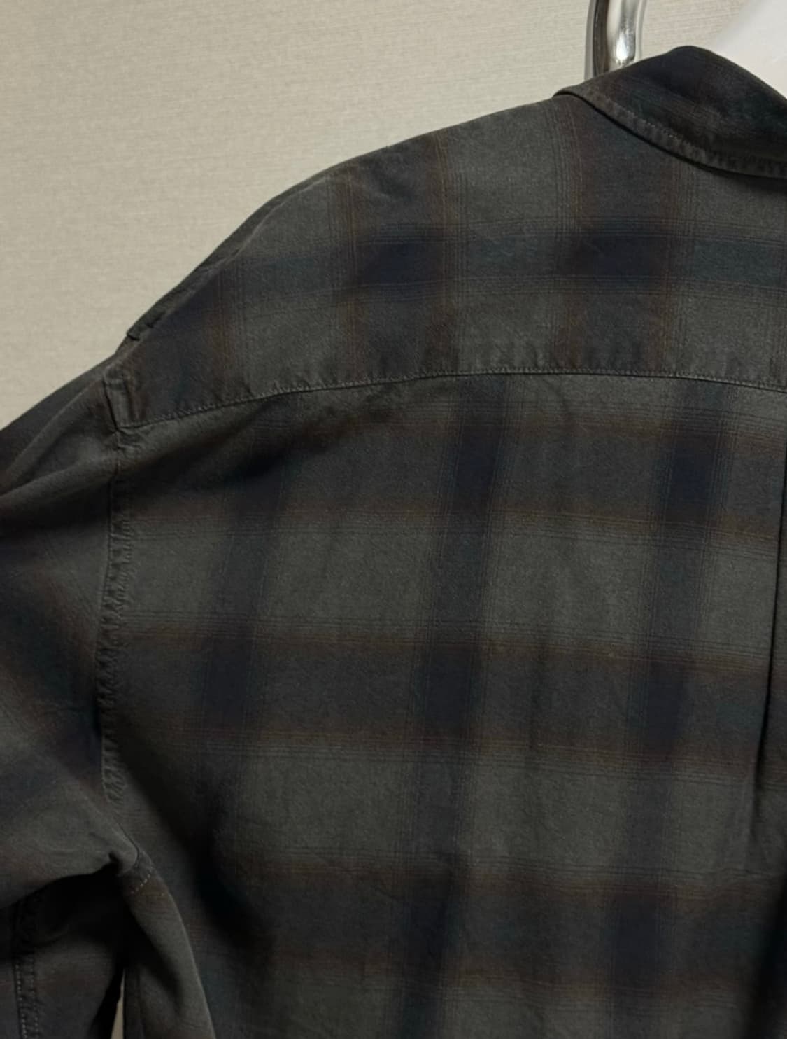 해칭룸 다이드 클래식 셔츠 3사이즈 브라운 네이비 상품이미지3