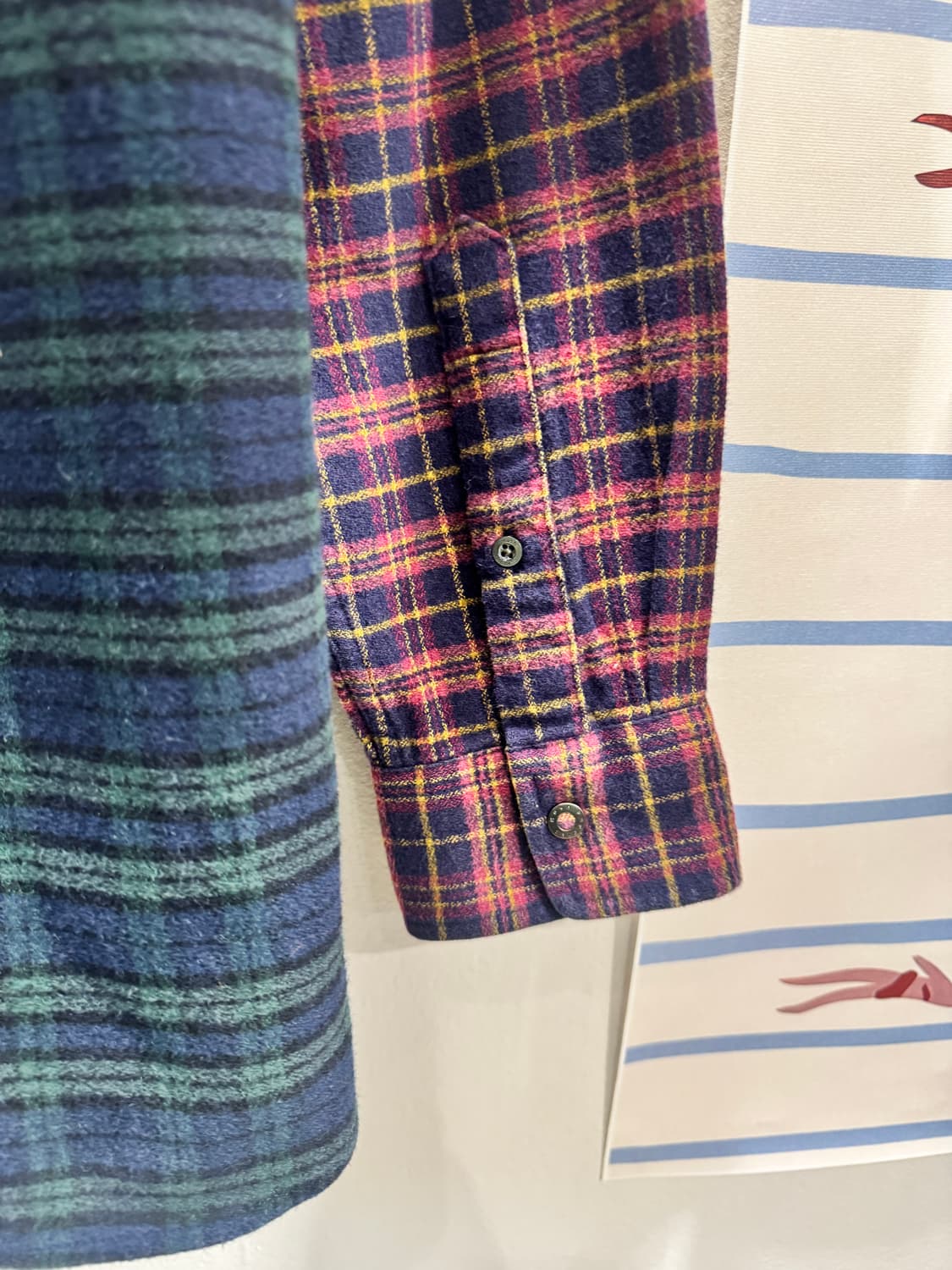 japan hush puppies 배색체크 셔츠 상품이미지8